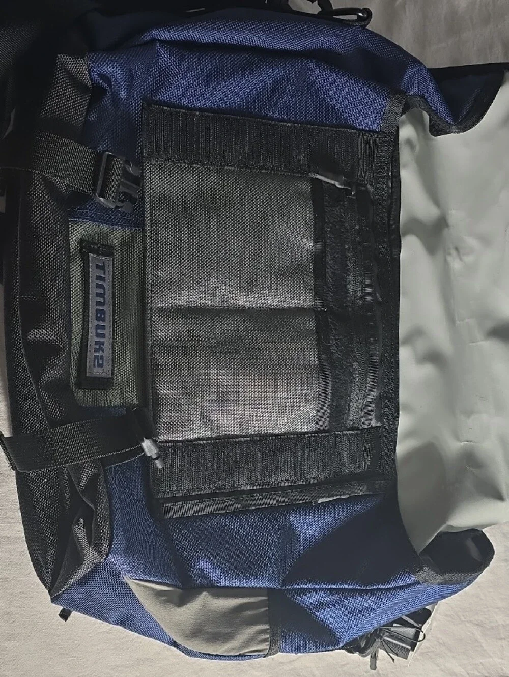 Timbuk2 Navy and Gray Messenger Bag with Black Accents